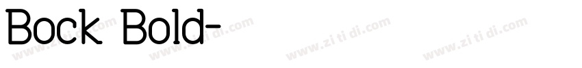 Bock Bold字体转换
